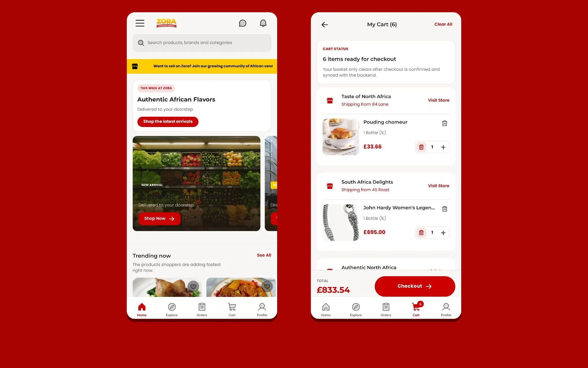 Zora Market — Mobile App screenshot